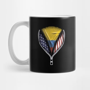 Colombian Flag  Colombia Flag American Flag Zip Down - Gift for Colombian From Colombia Mug